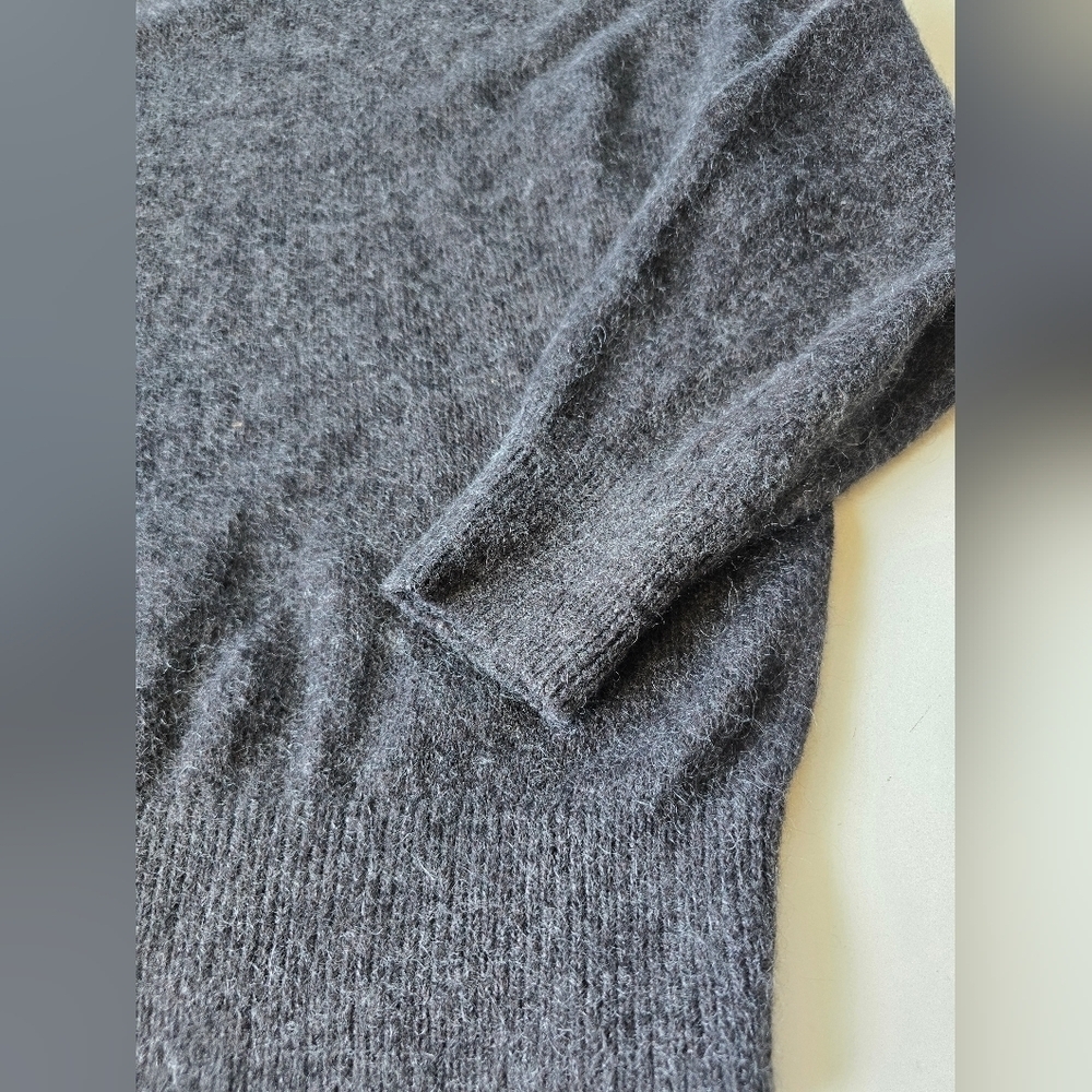 23 VINGT-TROIS ARRONDISSEMENTS Wool Mohair Blend Sweater Size 38 US 8 Grey - Picture 4 of 9